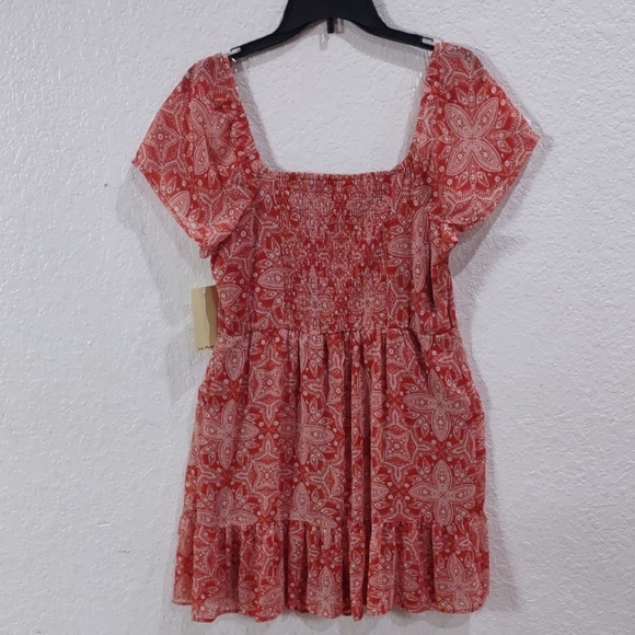 Live To Be Spoiled Patterned Short Sleeve Dress - Picture 7 of 16